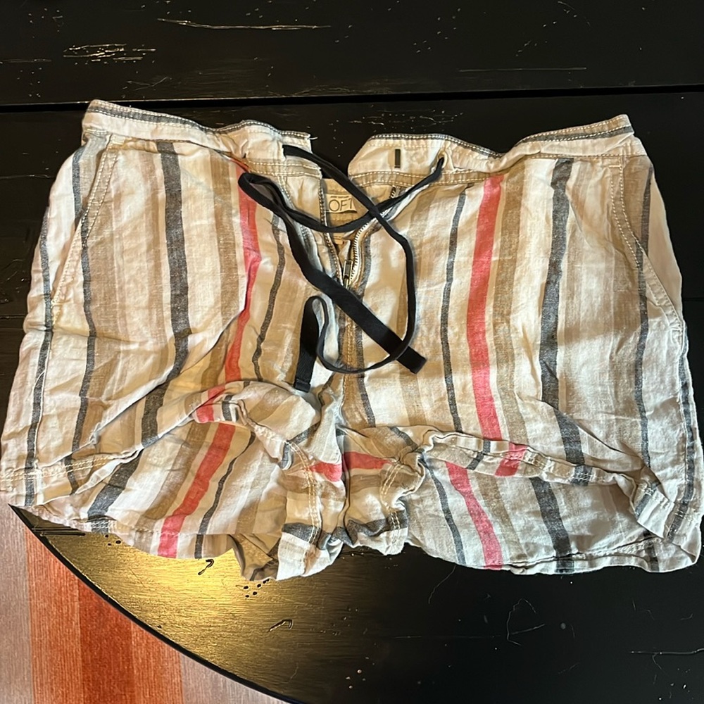 Striped Linen Shorts